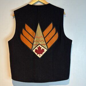 Men’s wool blend quilted vest whistler  Canadiana/native inspired size small